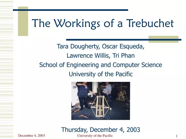 the workings of a trebuchet