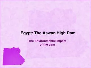 Egypt: The Aswan High Dam
