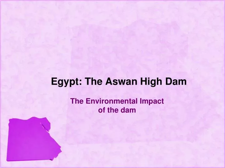 egypt the aswan high dam