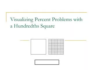 Visualizing Percent Problems with a Hundredths Square
