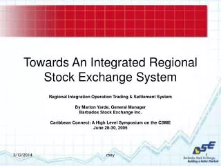 Towards An Integrated Regional Stock Exchange System