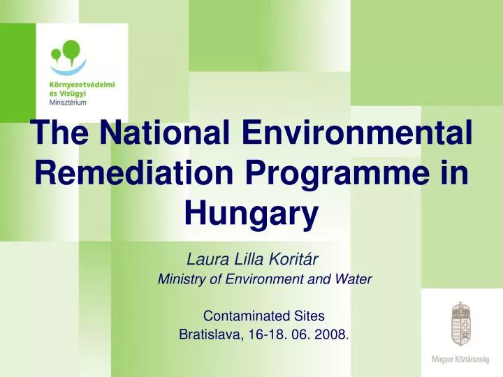 the national environmental remediation programme in hungary