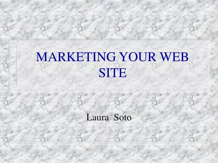 marketing your web site