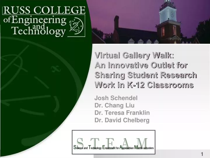 virtual gallery walk an innovative outlet for sharing student research work in k 12 classrooms