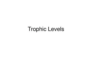 Trophic Levels