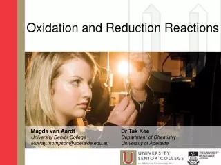 Oxidation and Reduction Reactions