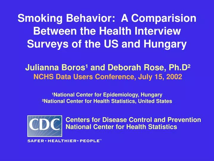 smoking behavior a comparision between the health interview surveys of the us and hungary
