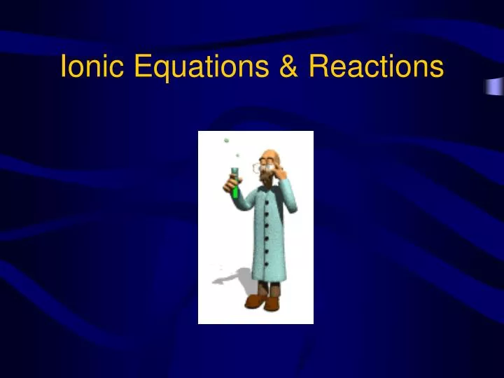 ionic equations reactions