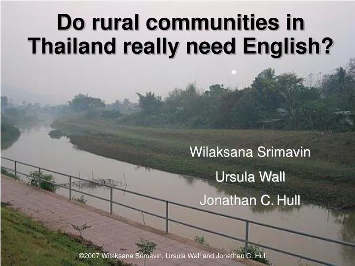 do rural communities in thailand really need english