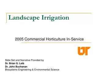 Landscape Irrigation