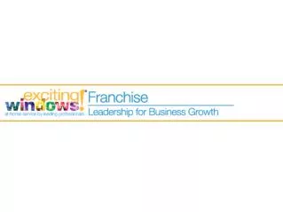 Exciting Windows! Franchise Opportunities