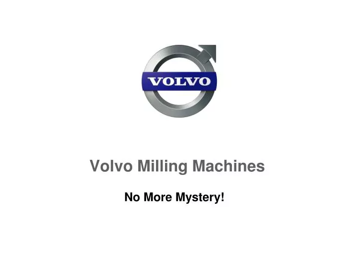 volvo milling machines