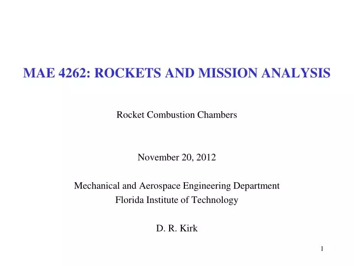 mae 4262 rockets and mission analysis