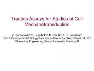 Cell Mechanotransduction