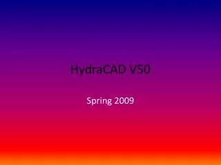 HydraCAD V50