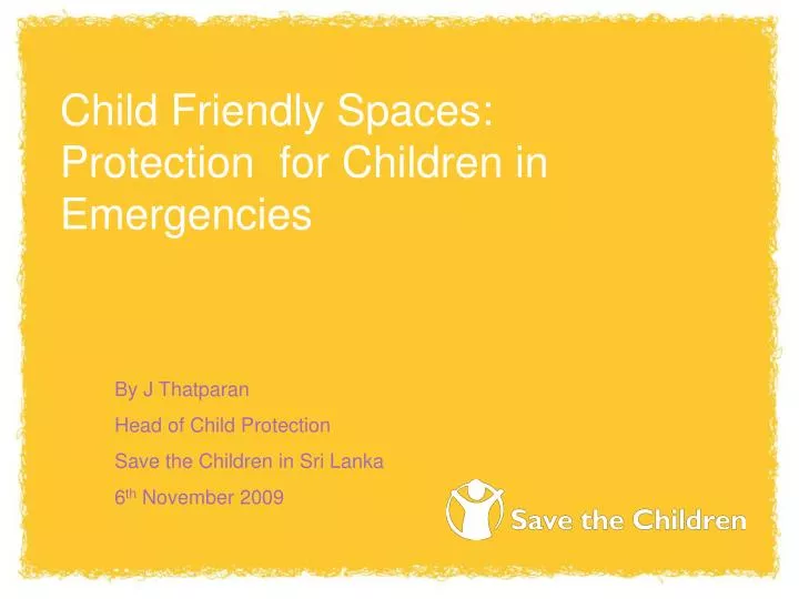 child friendly spaces protection for children in emergencies