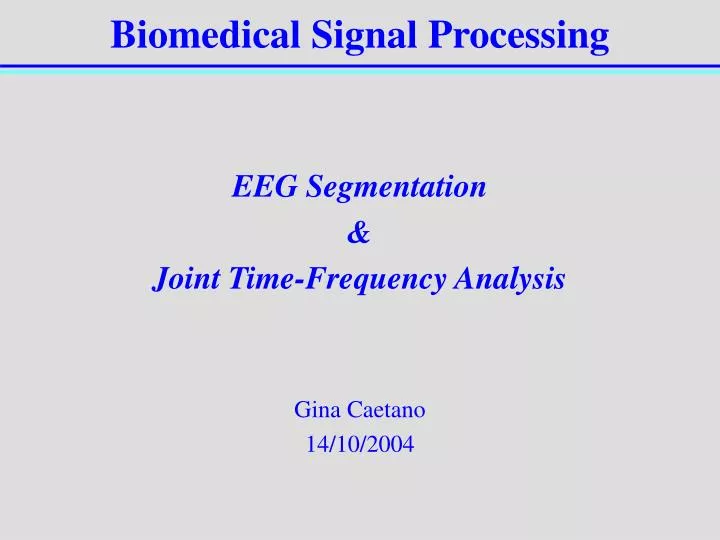 biomedical signal processing