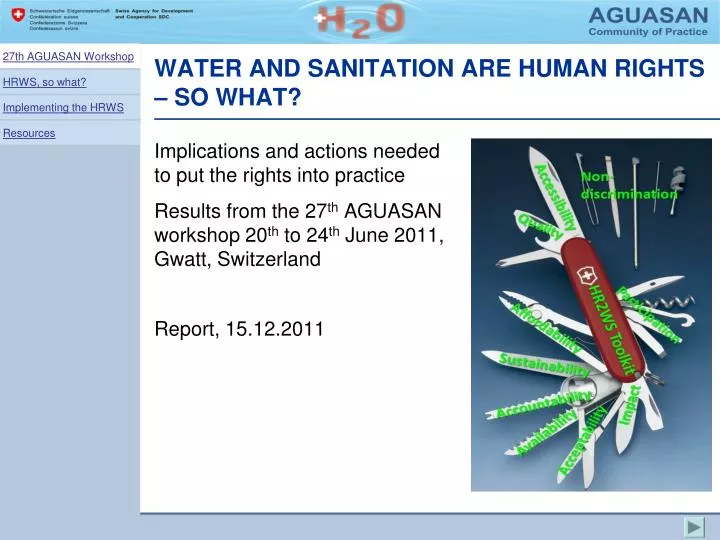 water and sanitation are human rights so what