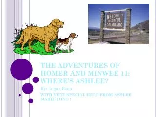 THE ADVENTURES OF HOMER AND MINWEE 10: WHERE'S ASHLEE ? !
