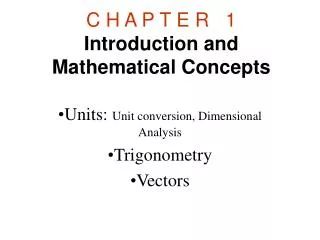 C H A P T E R   1 Introduction and Mathematical Concepts