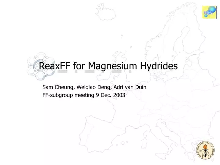 reaxff for magnesium hydrides
