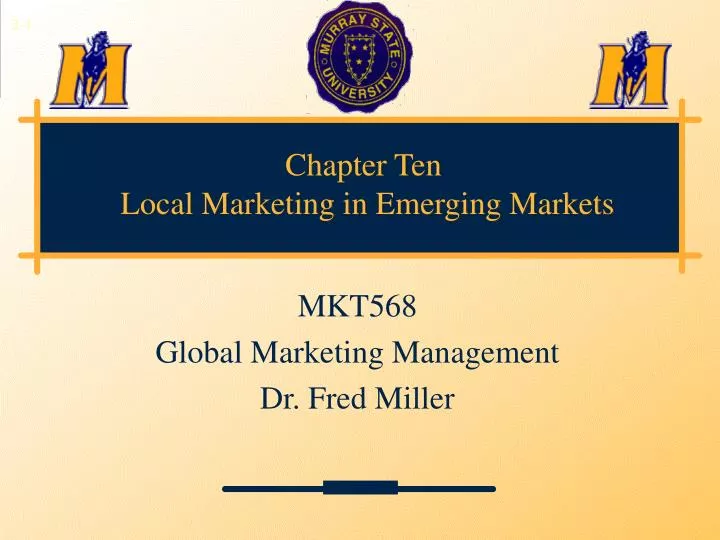 chapter ten local marketing in emerging markets
