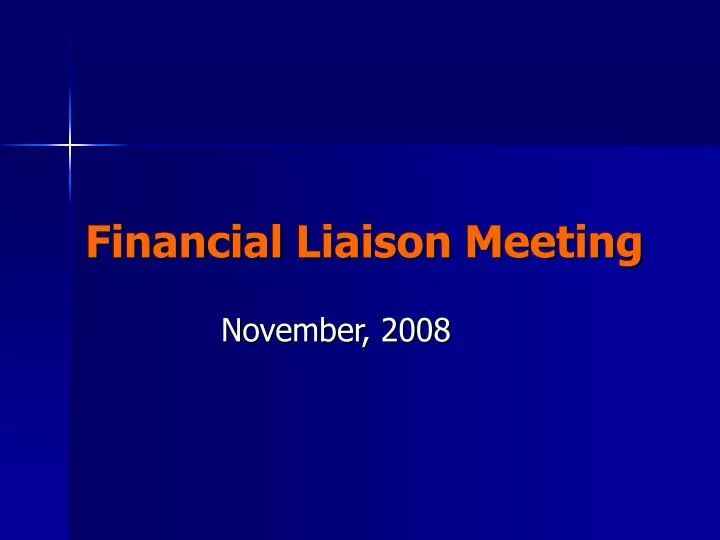 financial liaison meeting