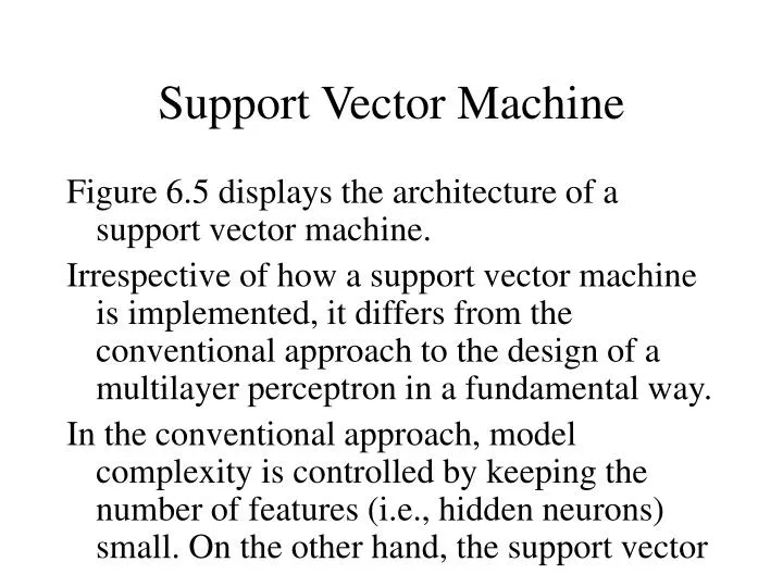 support vector machine
