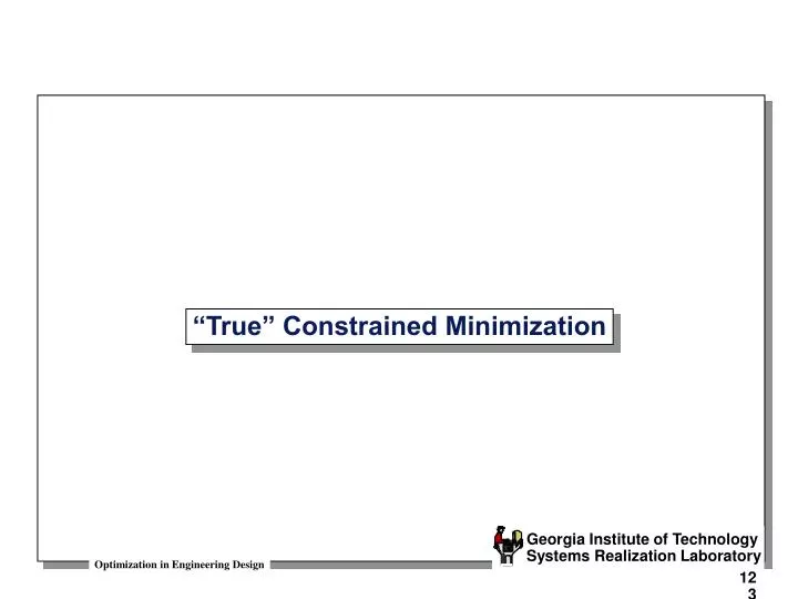 true constrained minimization