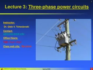 Lecture 3: Three-phase power circuits