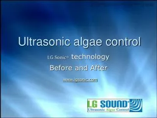 algae control LG Sonic
