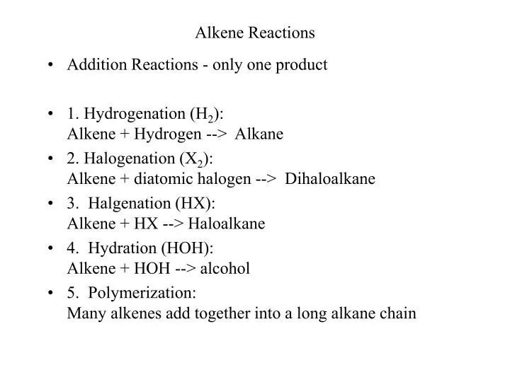 alkene reactions