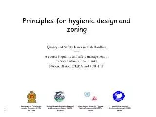 Principles for hygienic design and zoning