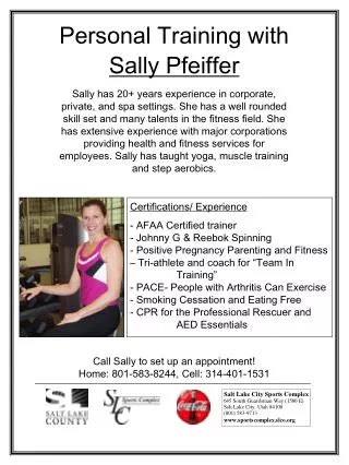 Personal Training with Sally Pfeiffer