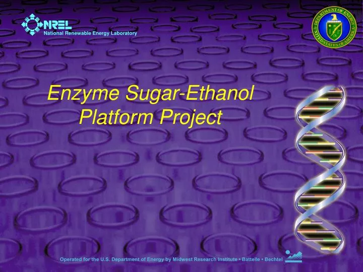 enzyme sugar ethanol platform project
