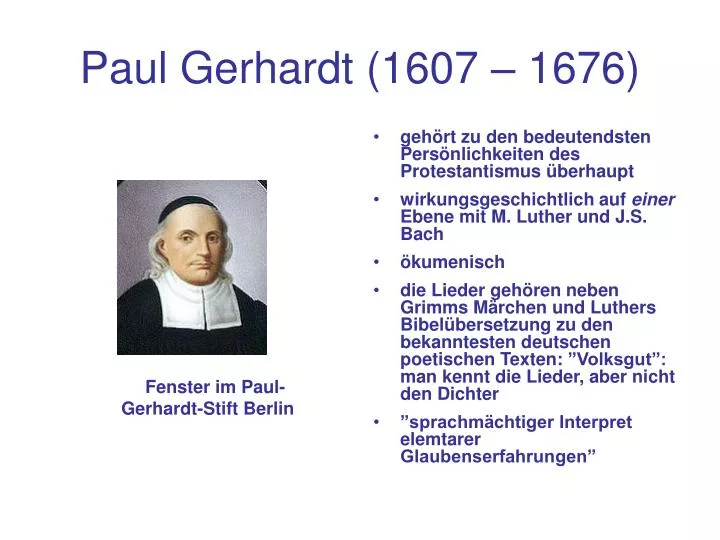 paul gerhardt 1607 1676