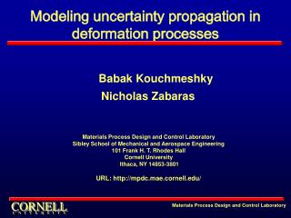 Modeling uncertainty propagation in deformation processes