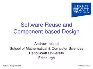 Software Reuse and Component-based Design