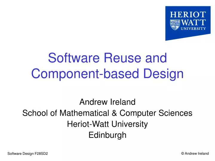 software reuse and component based design