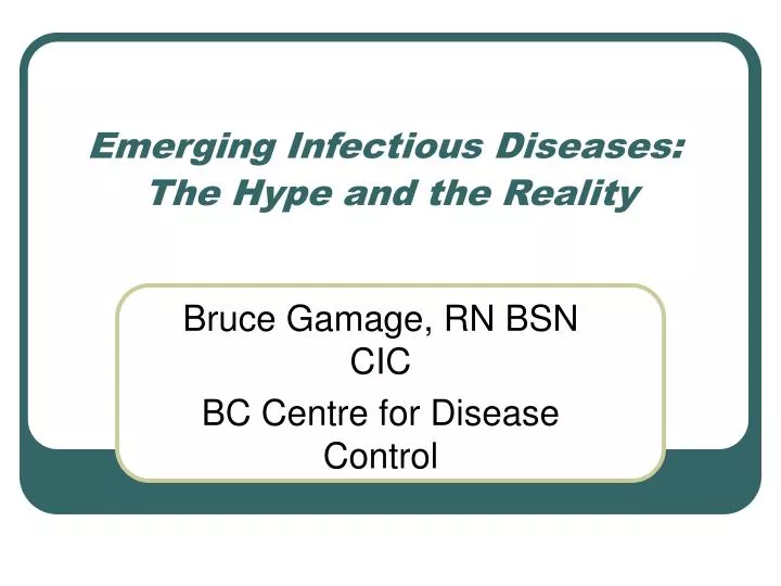 emerging infectious diseases the hype and the reality