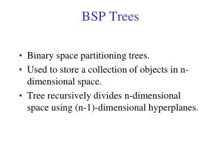 BSP Trees