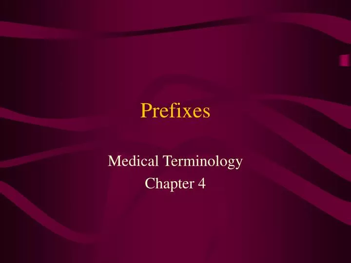 prefixes