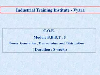 Industrial Training Institute - Vyara