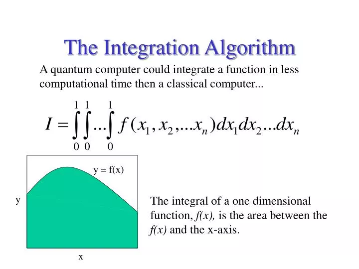the integration algorithm