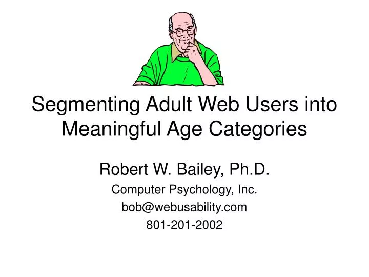 segmenting adult web users into meaningful age categories