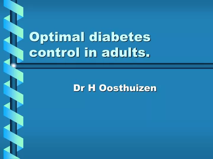 optimal diabetes control in adults