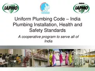 Uniform Plumbing Code – India Plumbing Installation, Health and Safety Standards