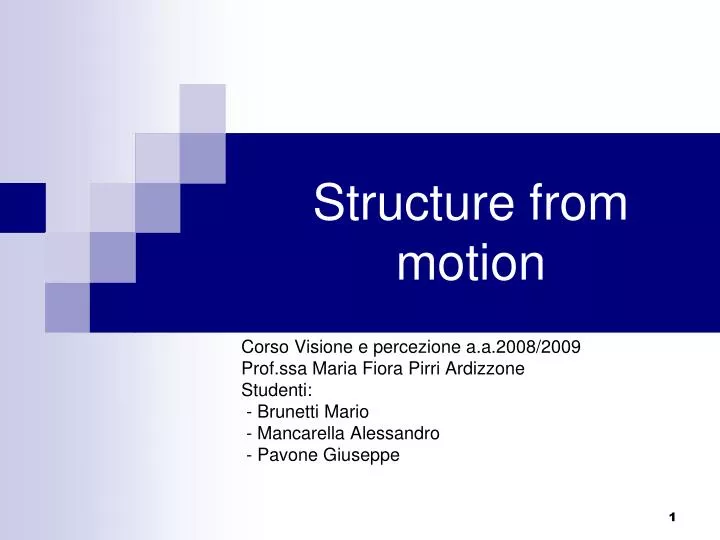 structure from motion