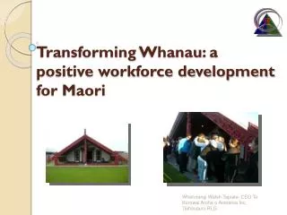 Transforming Whanau : a positive workforce development for Maori