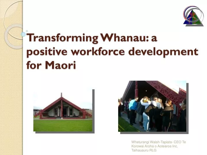 transforming whanau a positive workforce development for maori